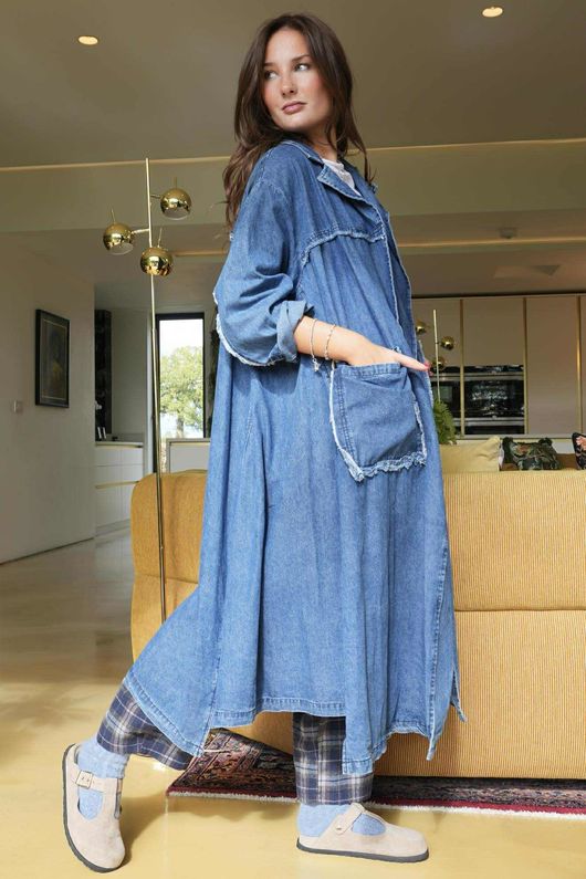 Scout Swing Trench Jacket Denim /10=